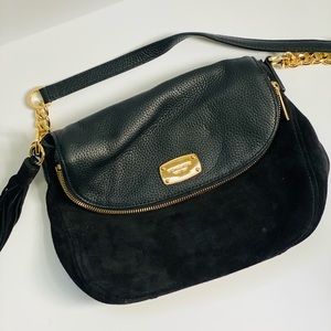 Michael Kors Black Suede Crossbody Bag